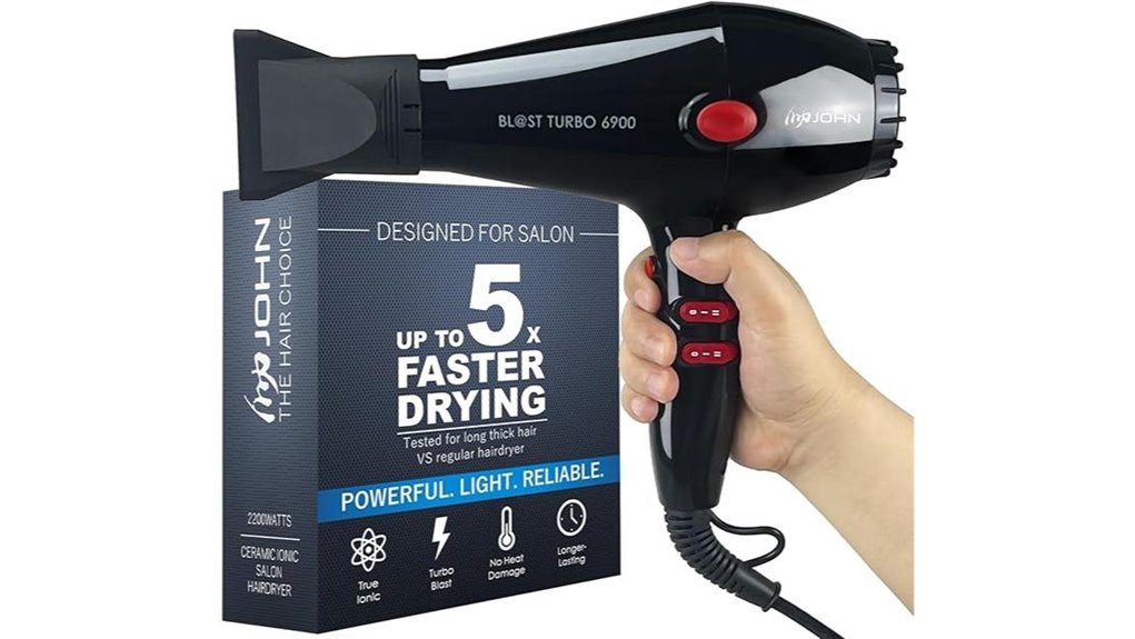 john professional 2200w ionic hairdryer