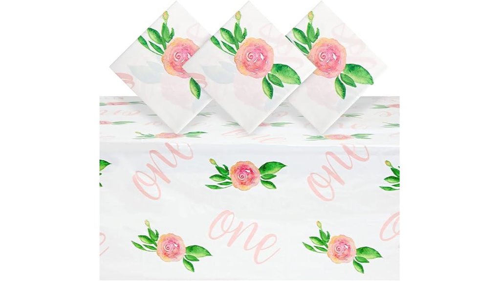 juvale pink floral tablecloths