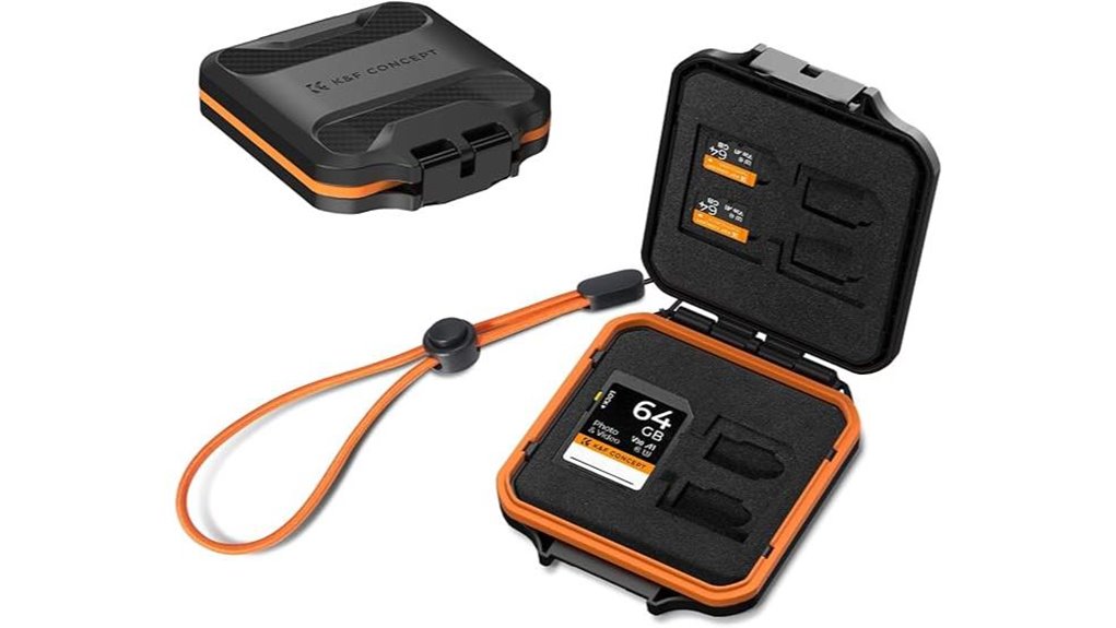 k f concept 12 slot water resistant memory card case