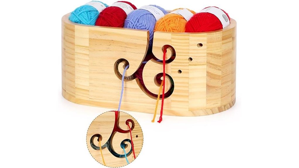 katech wooden yarn bowl