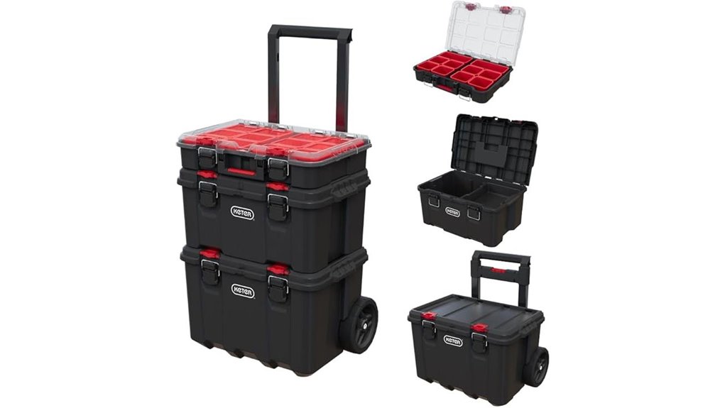 keter three piece rolling organizer