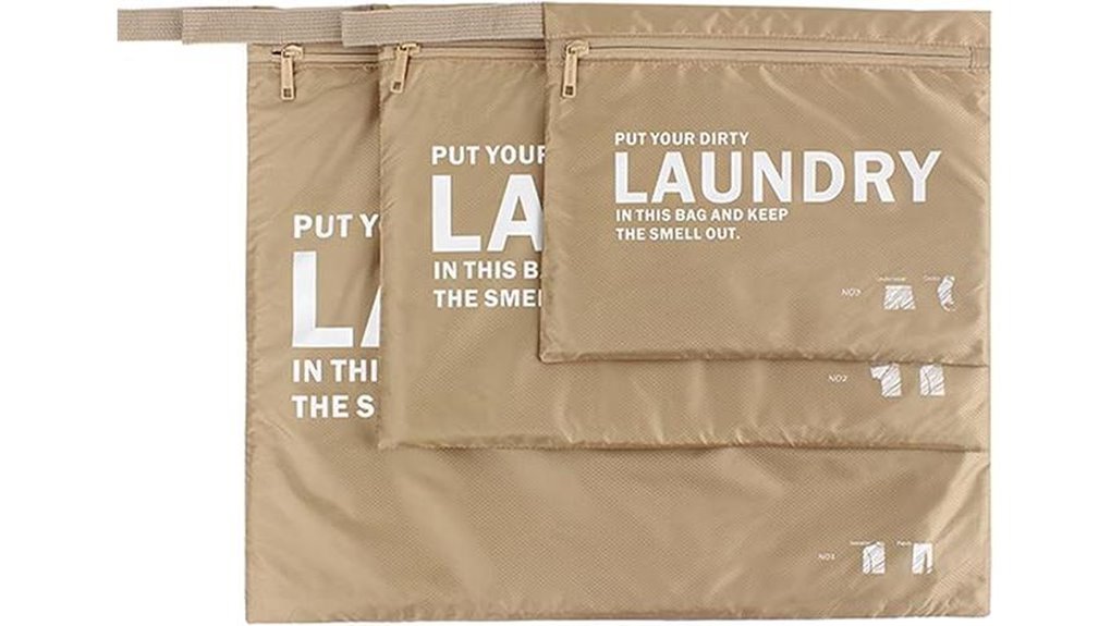 khaki 3 pack waterproof laundry bags