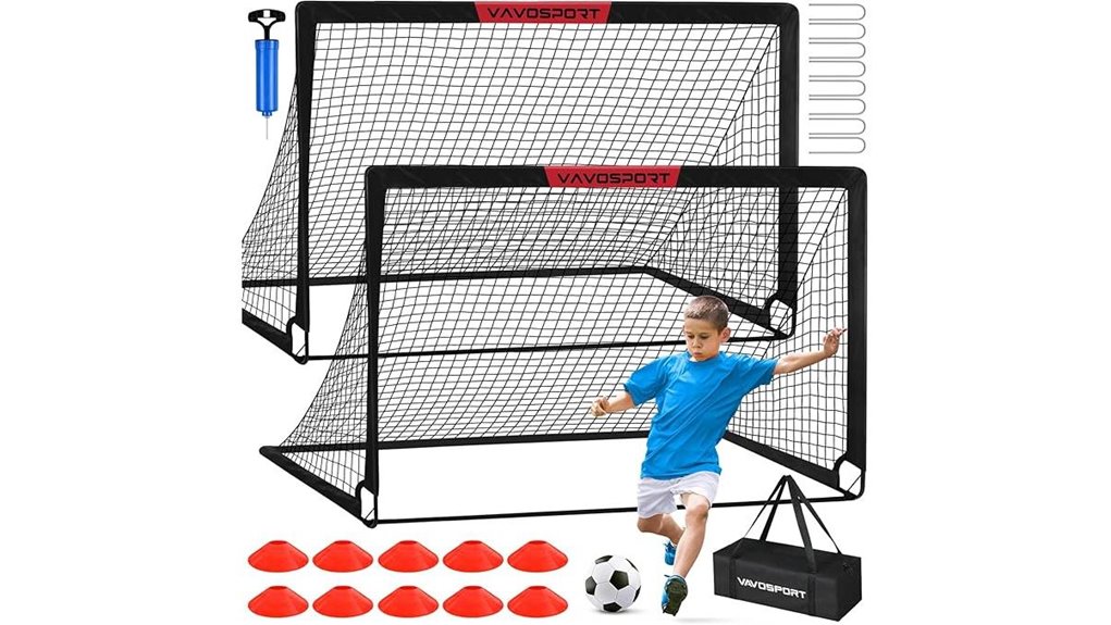 kids 6 x4 pop up soccer goals