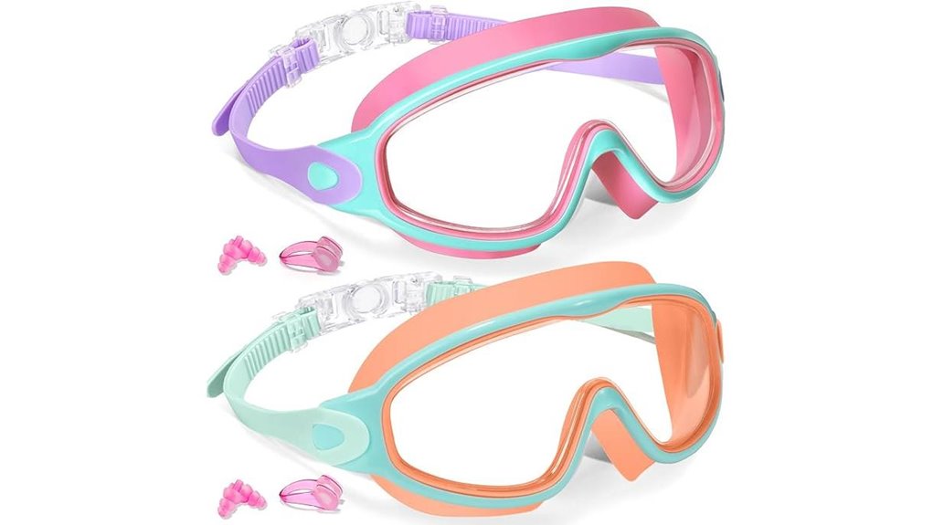 kids adjustable swim goggles pack