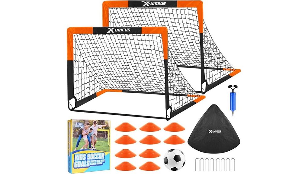 kids backyard soccer goal set