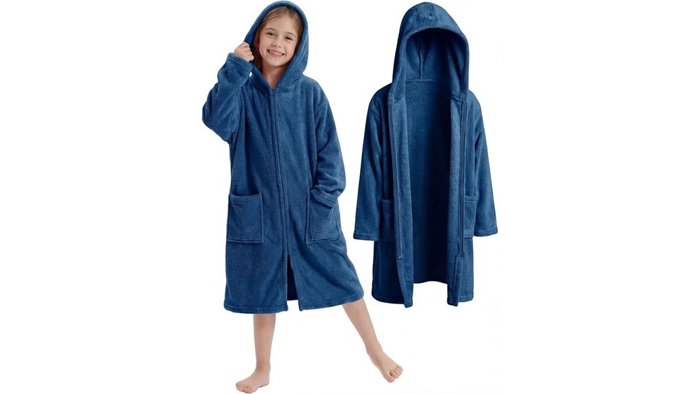 kids coral fleece swim poncho