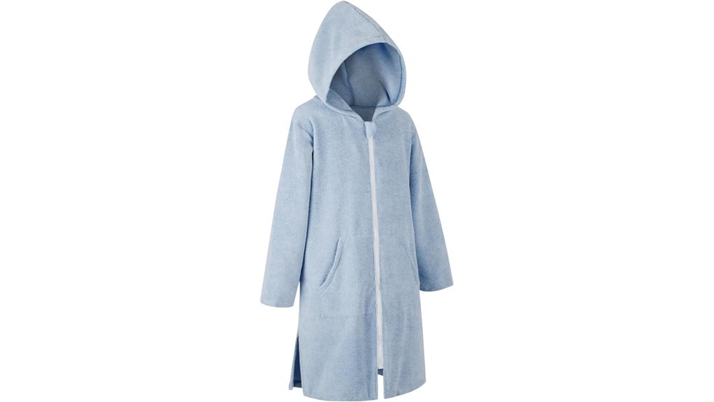 kids hooded swim towel robe