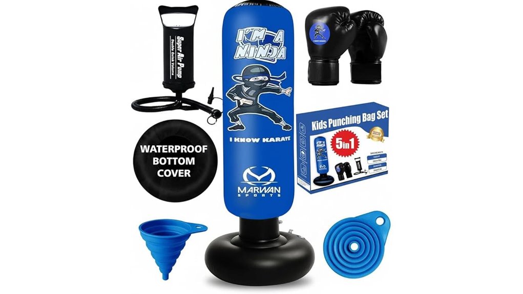 kids inflatable punching bag set