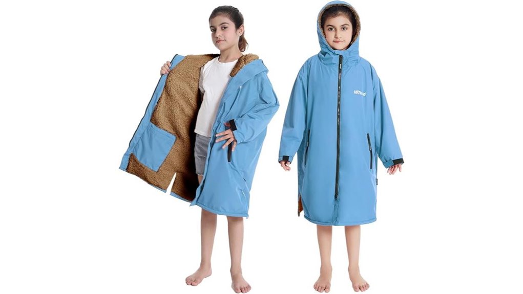 kids waterproof hooded changing robe