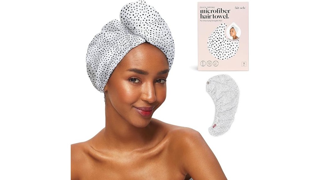 kitsch anti frizz microfiber turban