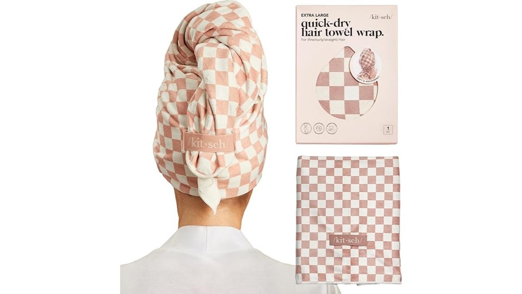 kitsch microfiber plush hair wrap