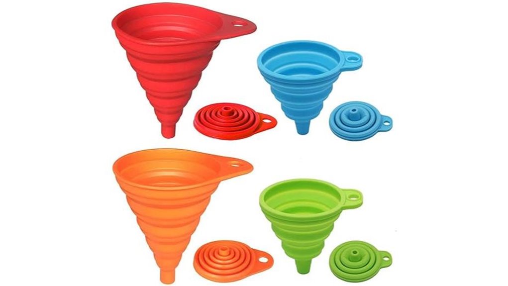 kongnai foldable silicone funnelset