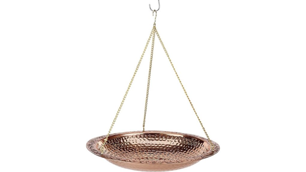 large 18 pure copper birdbath