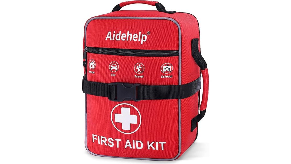 large 520 piece red first aid