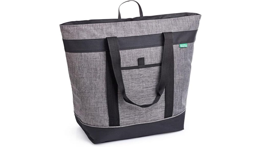 large charcoal collapsible insulated cooler