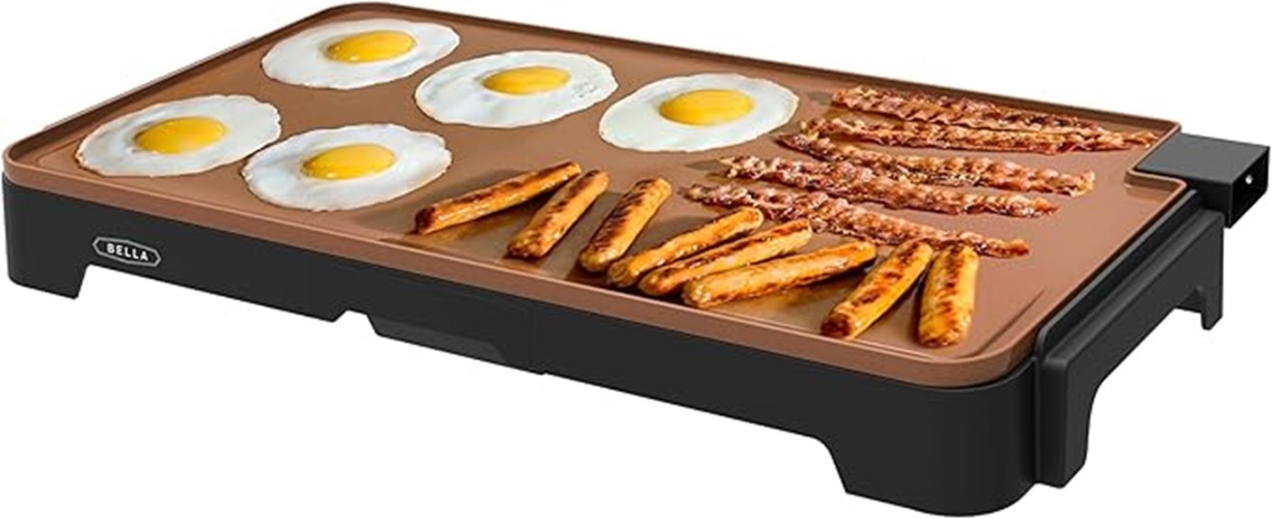 large electric ceramic titanium griddle