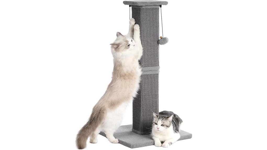 large grey sisal scratching post