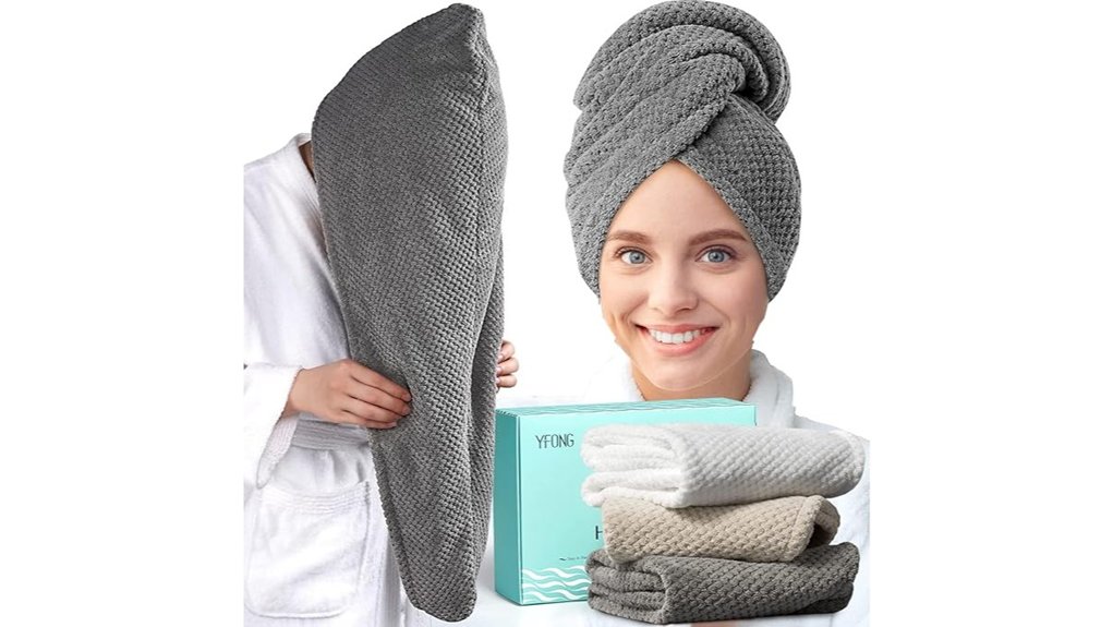 large microfiber hair towel wrap