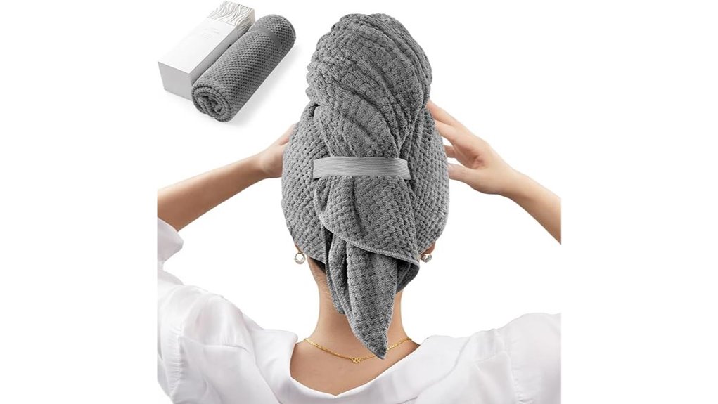 large microfiber hair towel wrap