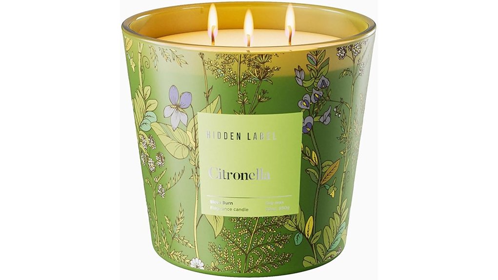 large outdoor citronella soy candle