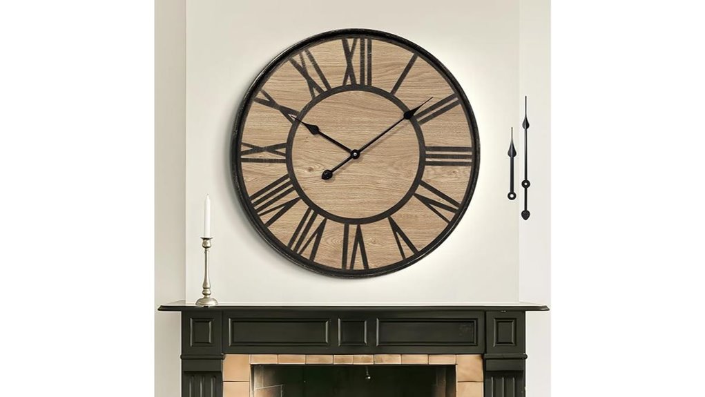 large silent vintage oversized clock