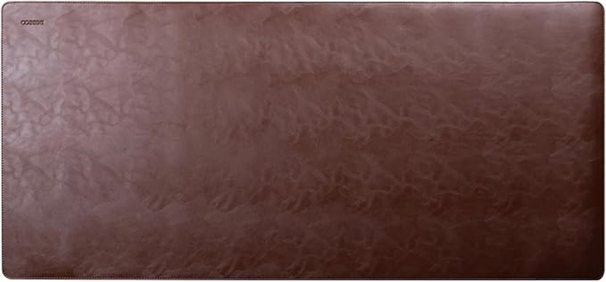 large vegan leather desk pad