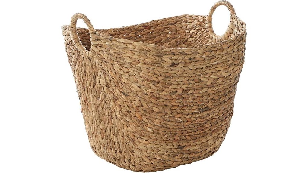 large woven seagrass storage basket