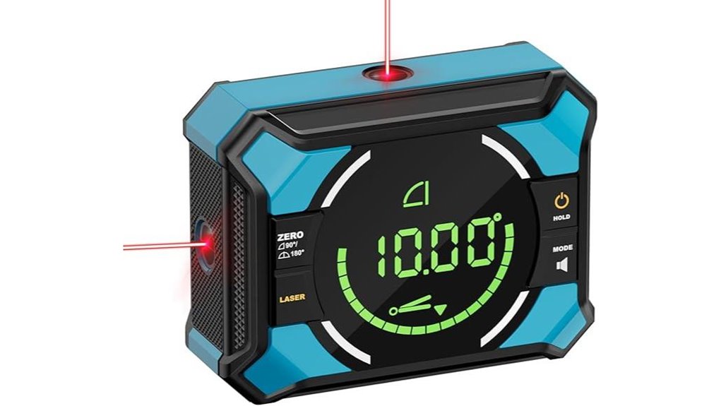 laser level with angle reader