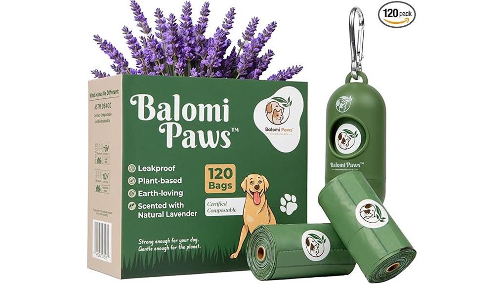 lavender scented compostable dog bags