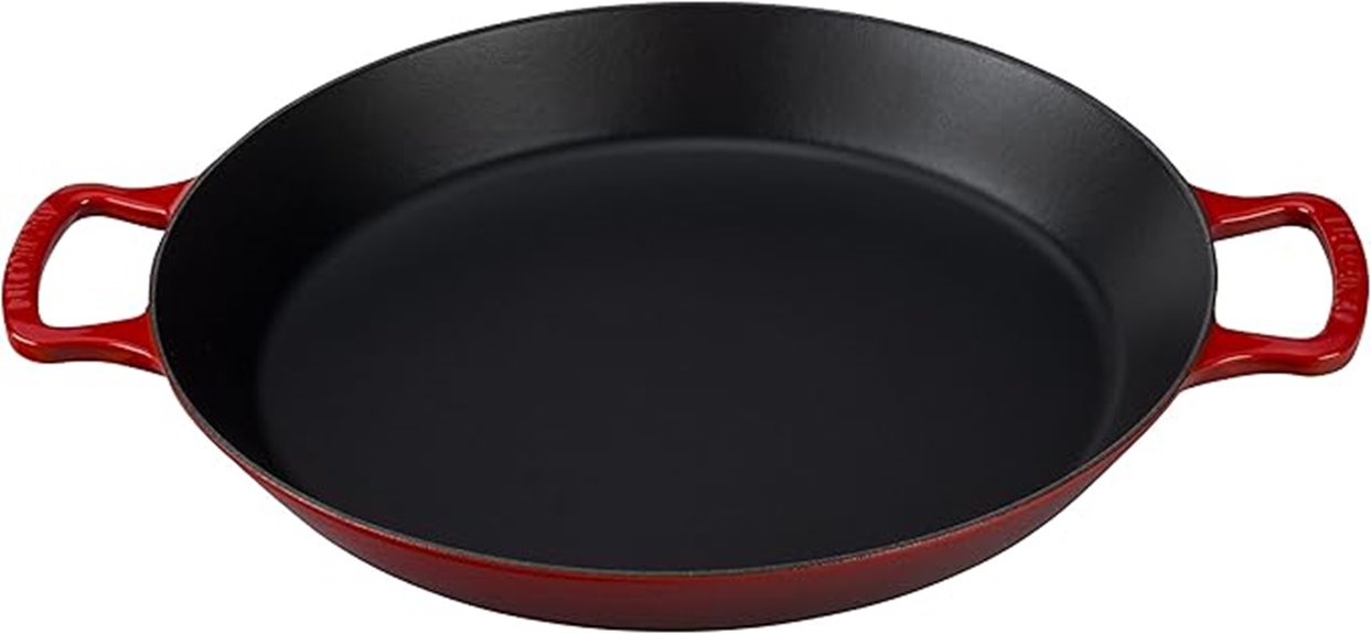 le creuset cerise paella pan