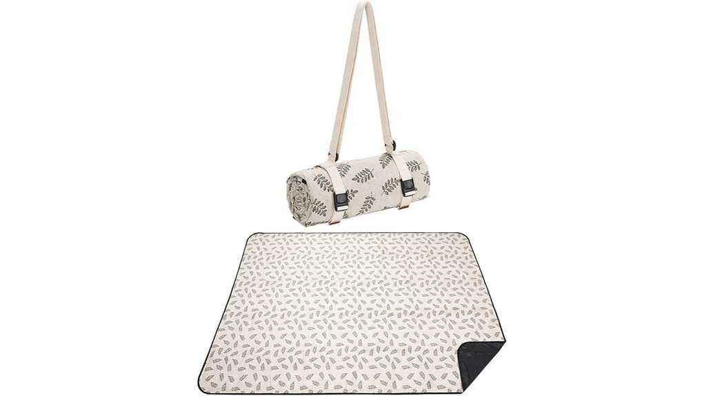 leaf pattern sand free waterproof mat