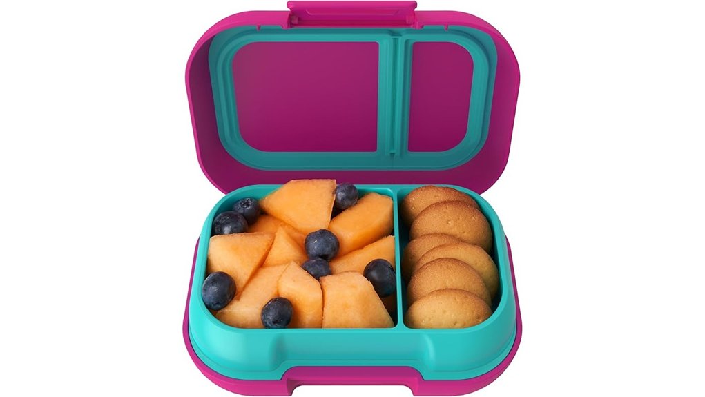 leak proof two compartment kids bento