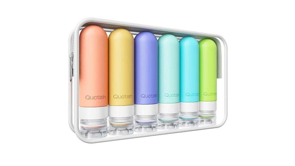 leakproof 3oz silicone travel bottles