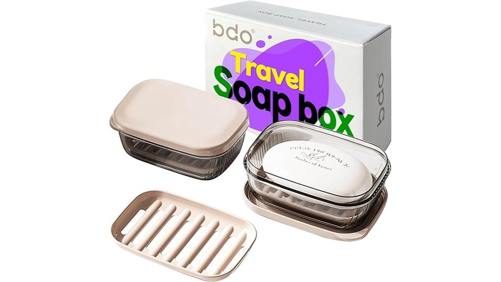 leakproof travel soap container with drainage