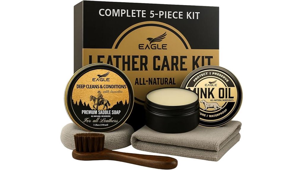 leather care kit with mink