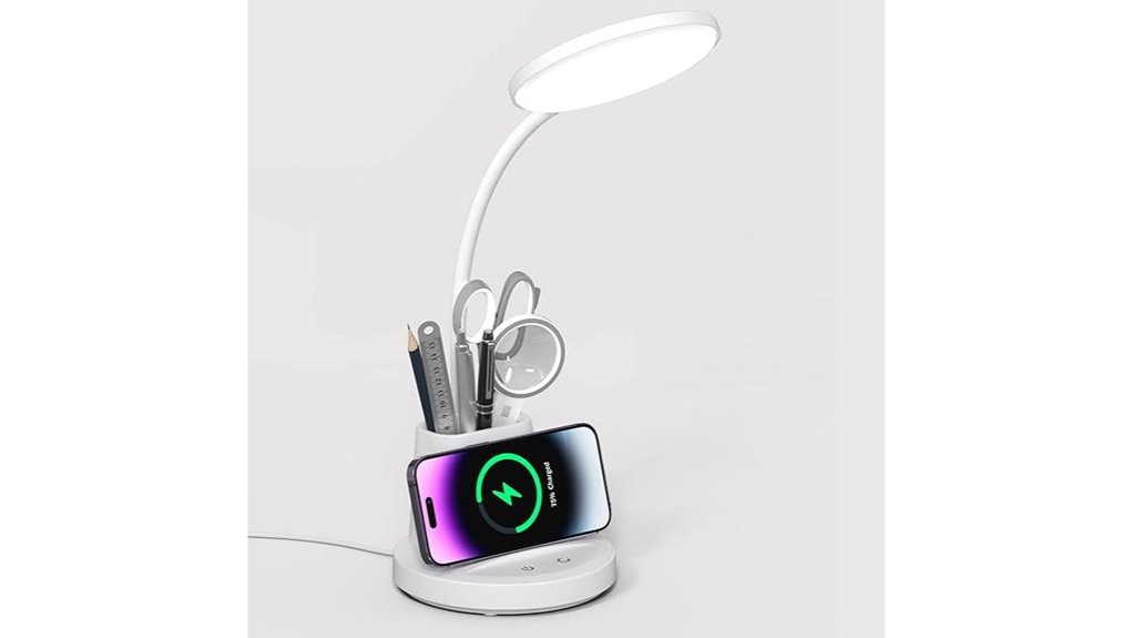 led desk lamp with wireless charger