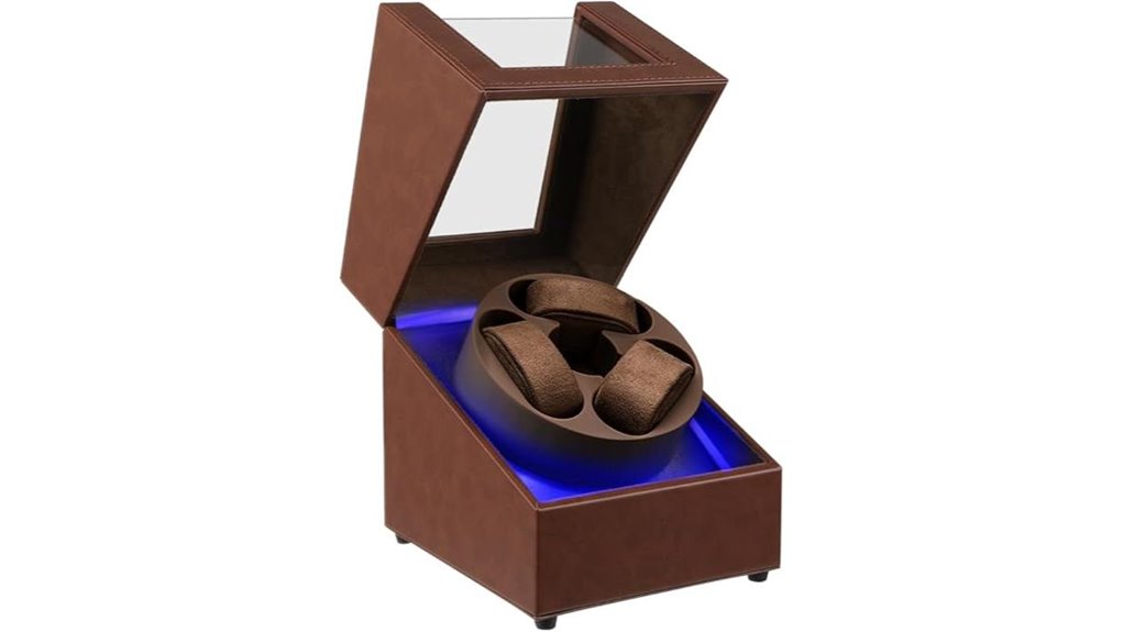 led equipped automatic watch winder