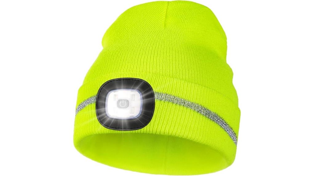 led high visibility winter beanie