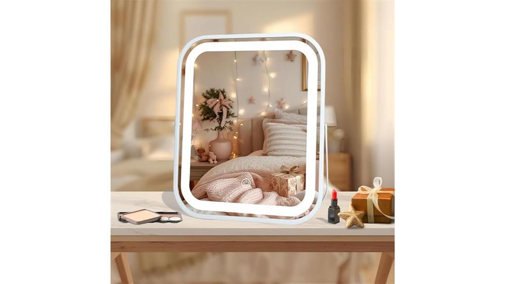 led rechargeable portable makeup mirror