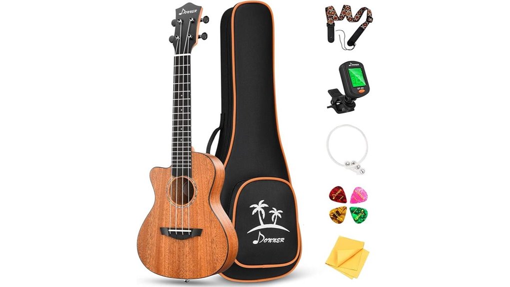 left handed 23 mahogany concert ukulele