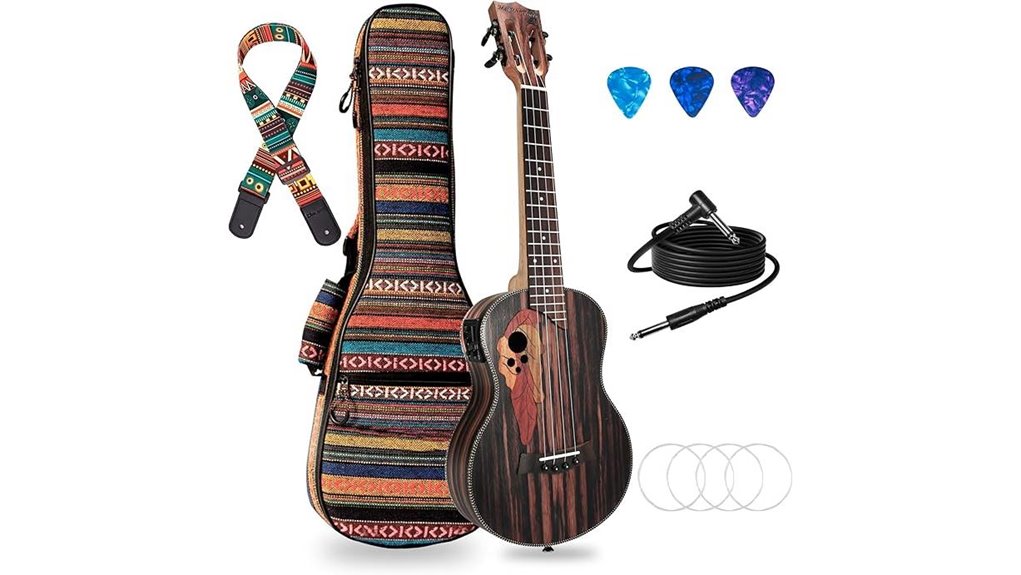 left handed 26 electric ukulele bundle