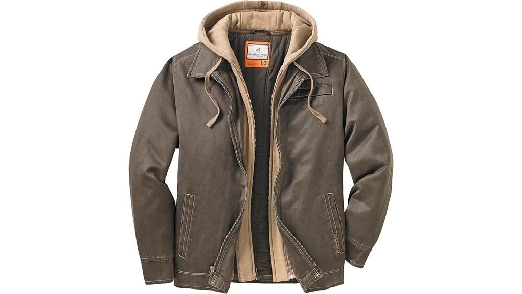 legendary whitetails waxed hooded coat