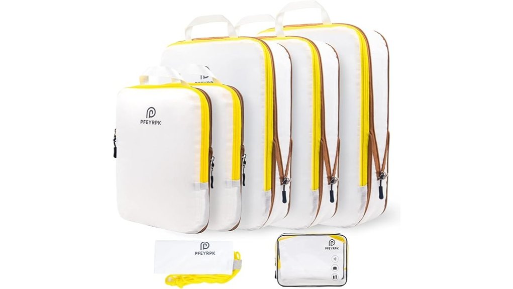 lightweight 7 piece compression packing cubes