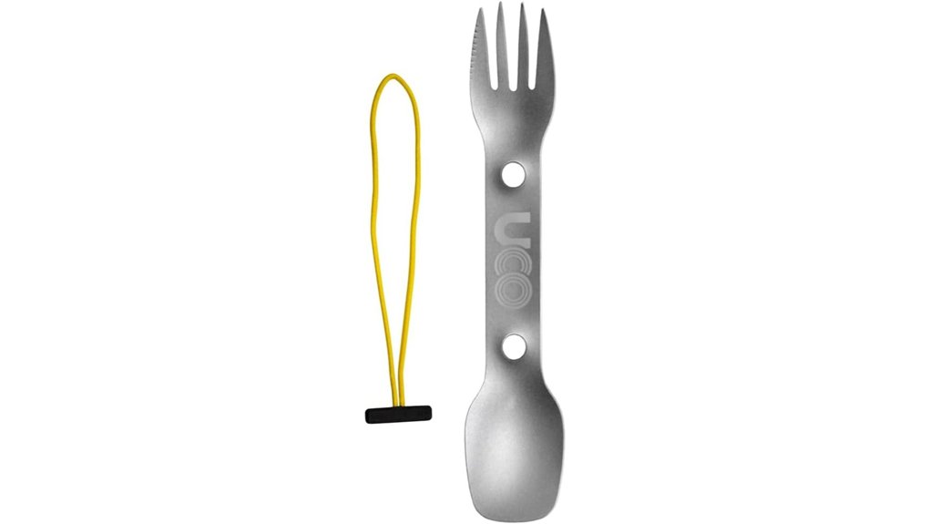 lightweight durable titanium camping spork