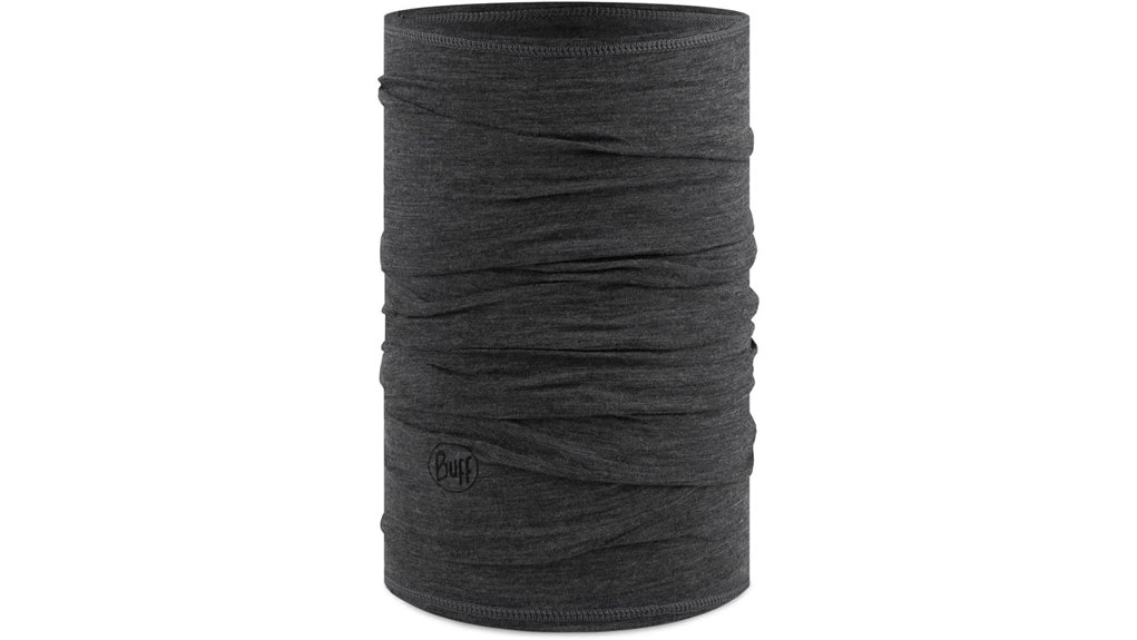 lightweight grey merino neckwarmer