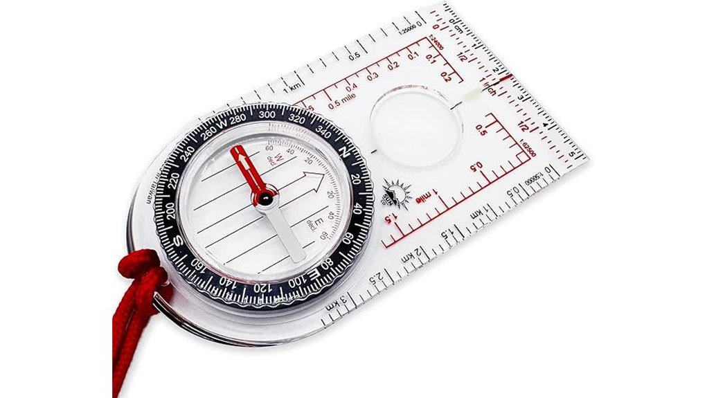 lightweight orienteering baseplate compass