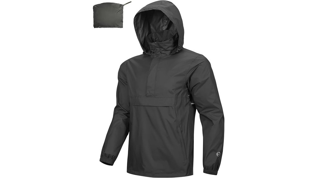 lightweight packable waterproof rainjacket