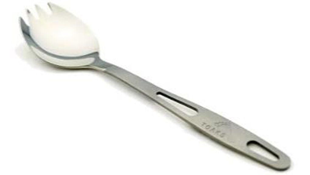 lightweight silver titanium spork
