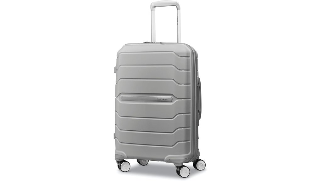 lightweight textured polycarbonate spinner carry on