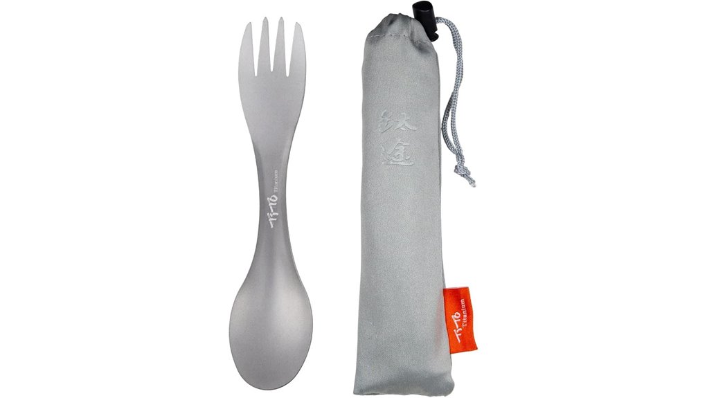 lightweight titanium camping spork